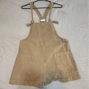 Vestique Beige Tie-Strap Overalls